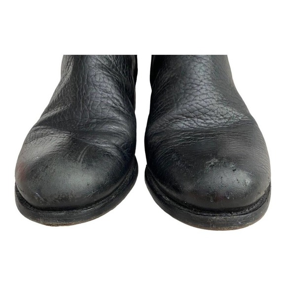 Tory Burch Women's Black Derby Mid Riding Boot Leather Round Toe Zip Closure8.5 - Picture 6 of 16